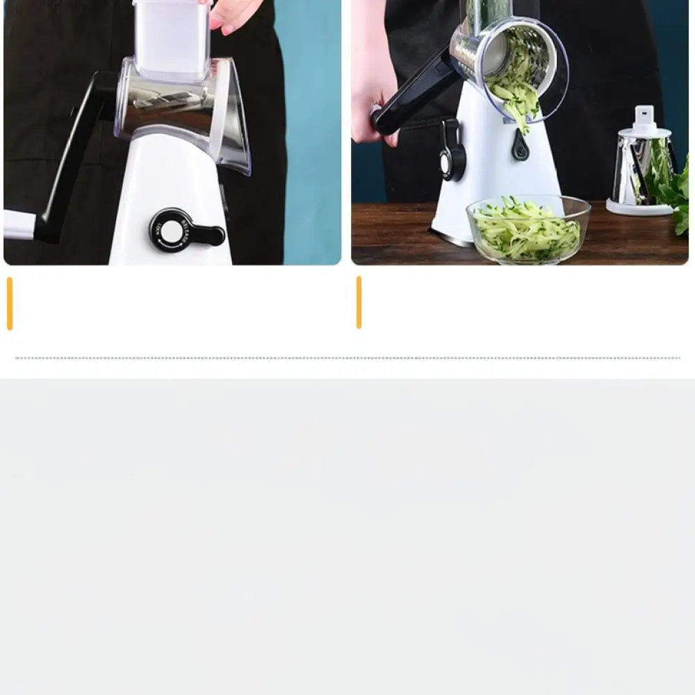 Efficient Kitchen Manual Rotary Vegetable Shredder Slicer Grater For Potato Carrot Salad Making Practical Tool Set