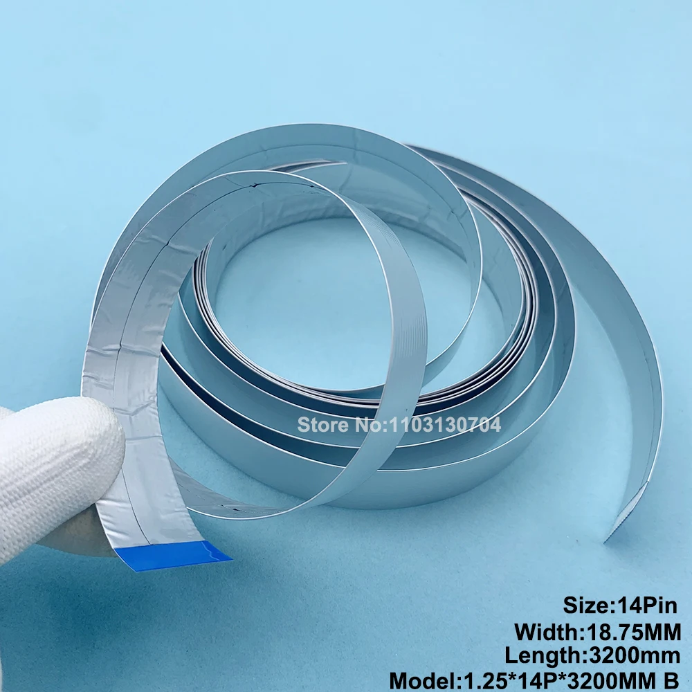 6PCS Inkjet Printer Long Data Cable with Shield for Titan-jet Printer Titanjet Main Board FFC Flat Cables 14 Pins 14P 3200mm Lon