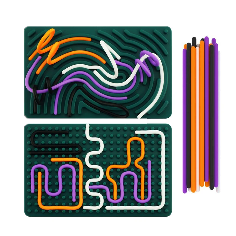 Kleurcognitie Zintuiglijke activiteit Bal Montessori Speelgoed Ontspannend Stress Gekleurde siliconen staaf Motorische vaardigheden Reizen Speelgoed Cadeau Kind Jongen