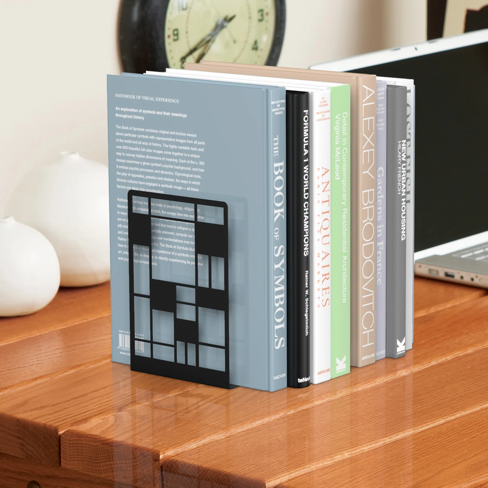 

Metal Bookend Storage Racks Iron Material Large Books Non Slip Design Stable Workmanship Black Office