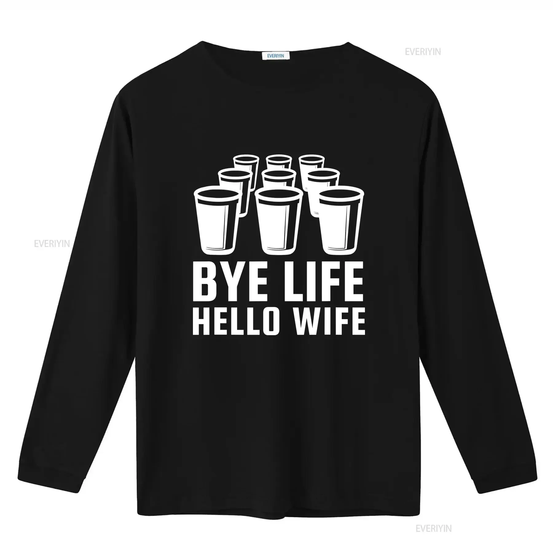 Hello Wife T Shirt Bachelor Party Groomsmen Wedding Groom To Be Proposal Funny Cups Design vintage Washed streetwear