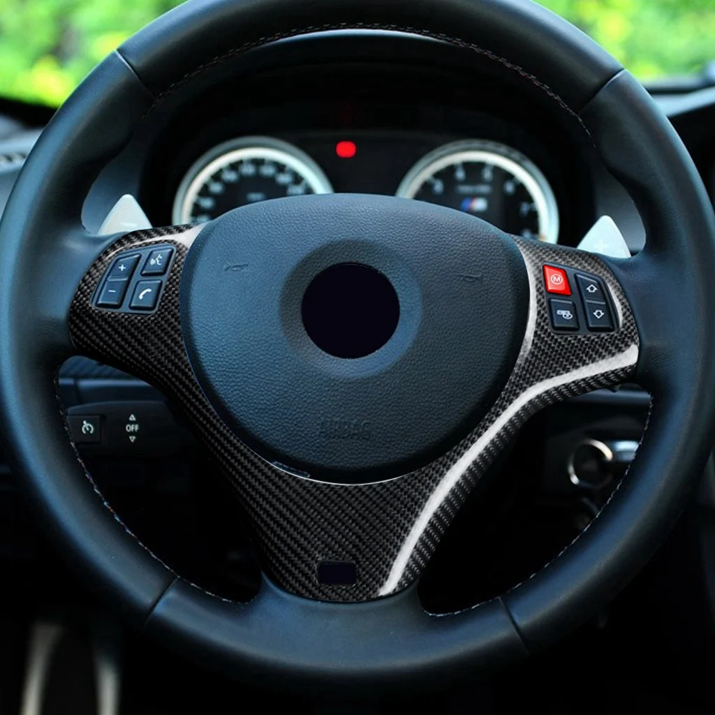 

Углеродное волокно, салон автомобиля, украшение на руль, накладка, молдинги для BMW 3 серии M3 E90 E92 E93 2007-2011