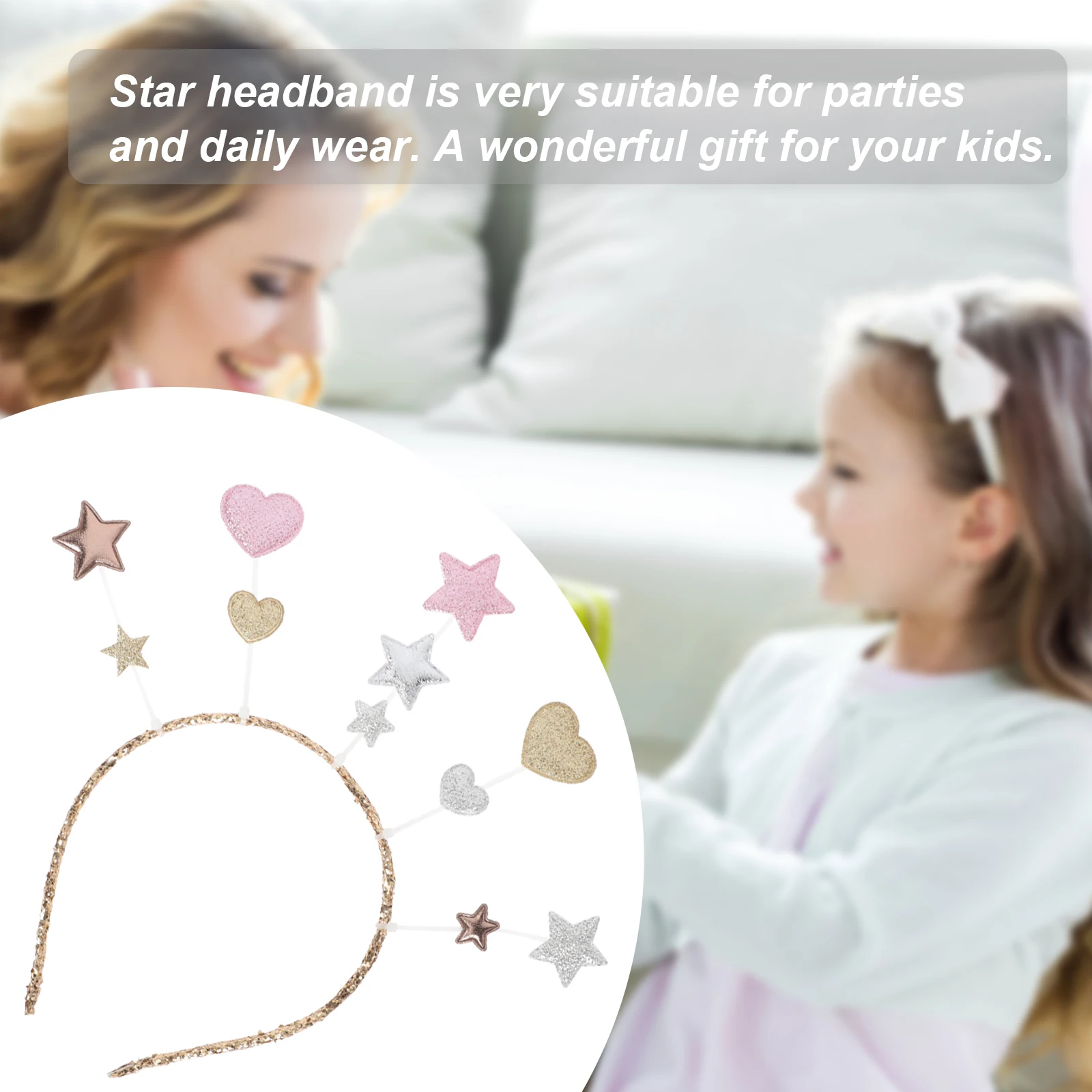 

2Pcs Creative Kids Star Hairband Funny Plastic Headdress Party Headband Hair Accessories For Women