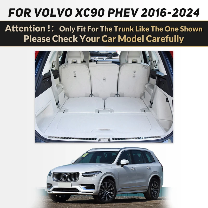 For Volvo XC90 New Energy 7-Seat 2016-2024 2017 2018 2019 2020 2021 2022 2023 Car Trunk Mat Cargo Liner Carpet Car Accessories