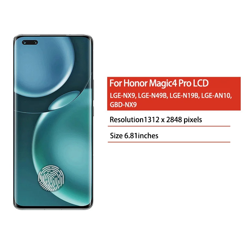 Magic 4 Pro Display With Frame For Honor Magic4 Pro LCD LGE-NX9