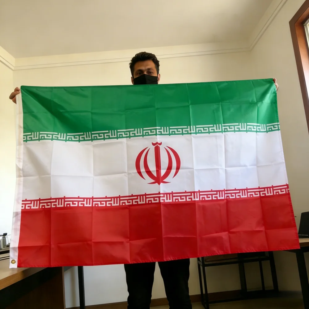Iran Flag 150x90cm Large 3x5 FT Iranian National Flag Polyester Double Stitched Outdoor Indoor Decoration