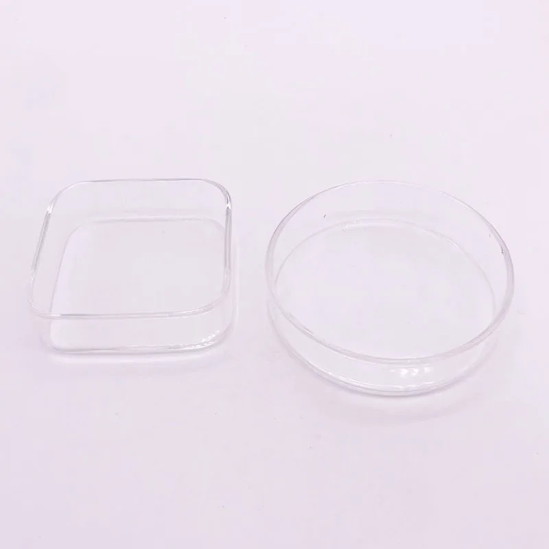 Transparent Square 6cm Aquarium Fish Tank Shrimp Food Feeding Glass Feeder Floating Bottom Feeder Fish Shrimp Food Bowl