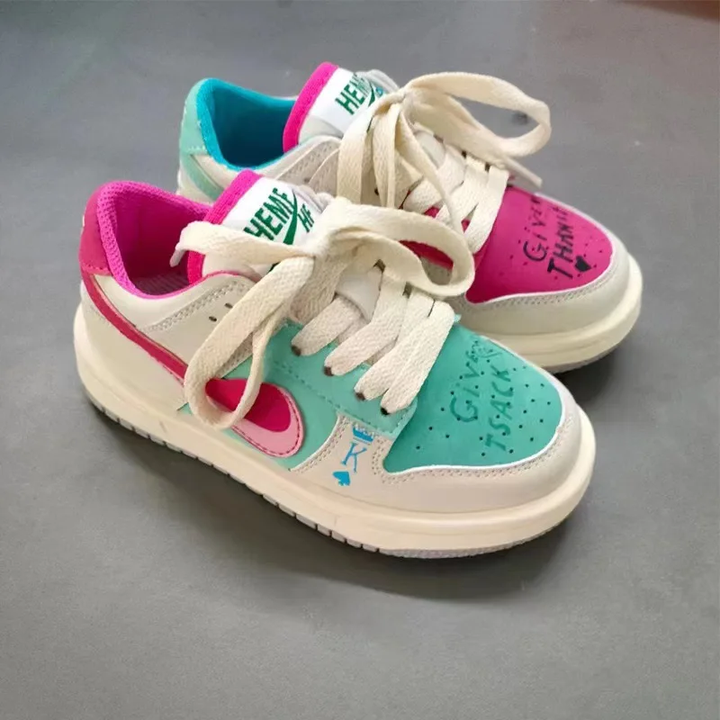 

New Children Casual Shoes Four Seasons Kids Single Sneaker Mandarin Ducks Basketball Sports Shoes Boys Girls Sneaker Board Shoes