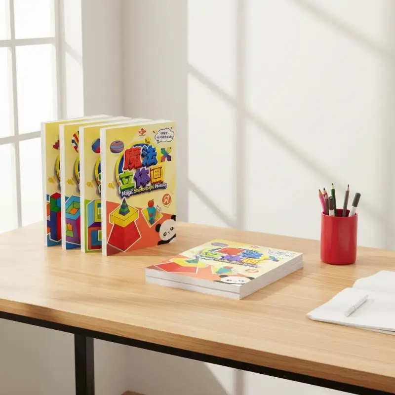 4/1Pcs 3D Magic Stereoscopic Painting Creative Fun Magic For Kindergarten 3-7 Years Old Thinking Training Coloring Sketches