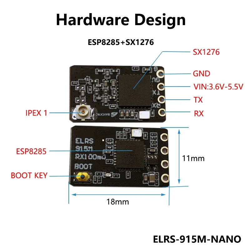 BAYCK ELRS 915MHz NANO Empfänger T-Typ Antenne WiFi OTA FPV Langstrecken-Renndrohne Quadcopter Zubehörteile – Detail 2