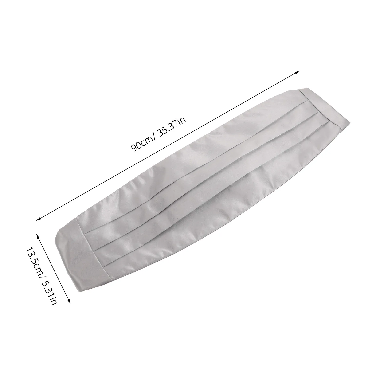 Men Tuxedo Cummerbund Silver Pleated Adjustable Formal Waistband Wedding Party Prom Events Men Satin Cummerbund