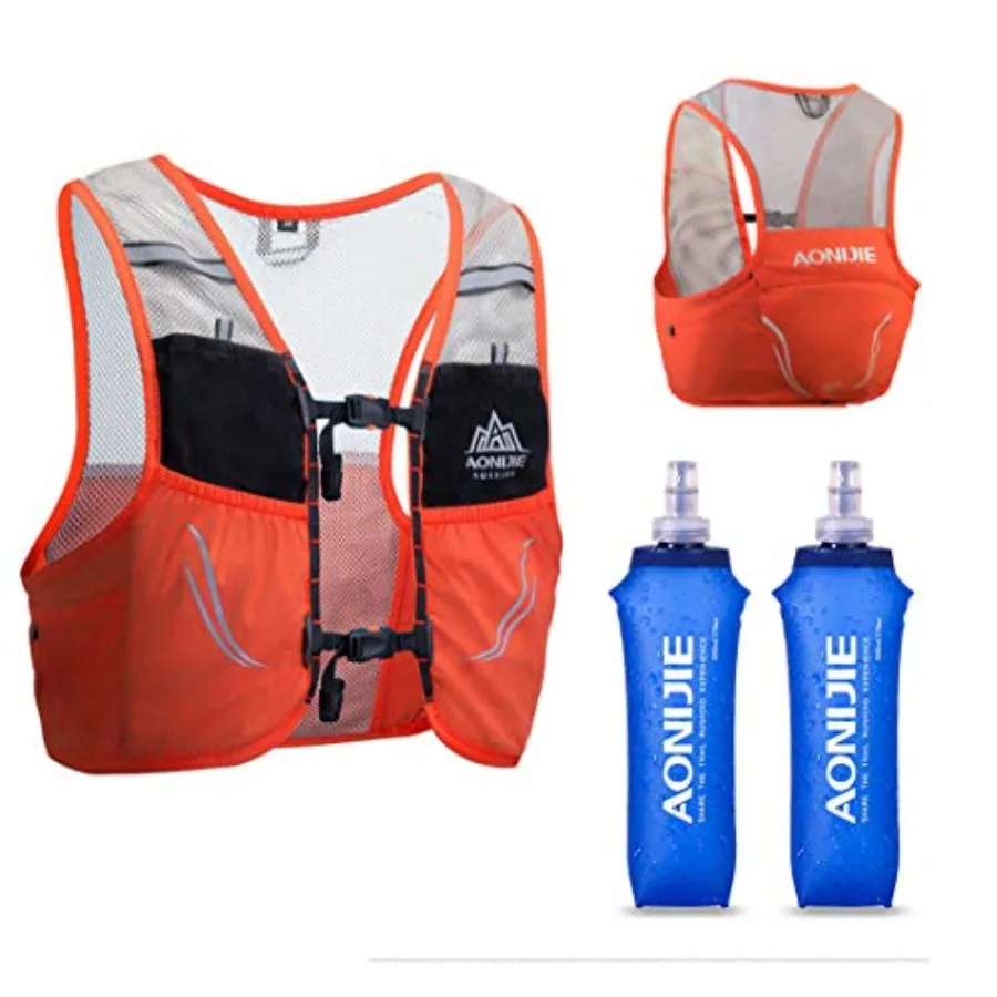 Lovtour Hydration Race Vest2.5L Running Vest Lightweight Pack with 2 Soft Water Bottles Bladder for Marathoner Running Race Cyc