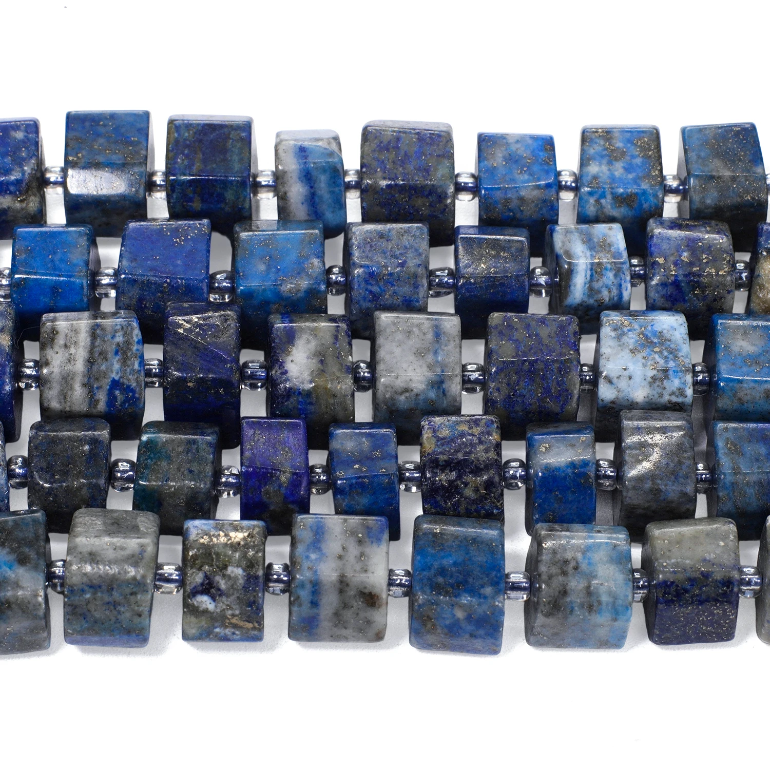 9-13mm AAA Unregelmäßige Rondell-Natursteinperlen aus Lapis Lazuli, lose Säulenperlen für Schmuckherstellung, Energie-Amulette, Armbänder