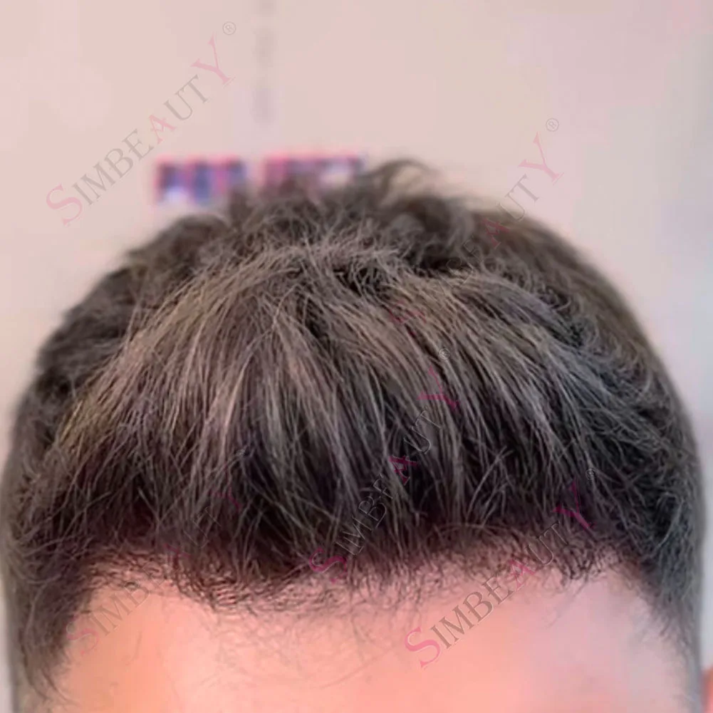 

2 # # 3 коричневых блондинки, супер прочный тонкий мужской парик из 100% человеческих волос, естественная линия волос 1B20 1B65 1B80, серый протез из микрокожи сзади