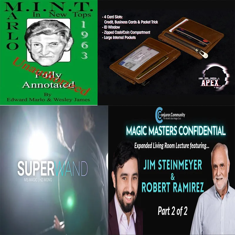 MINT 1963 Annotated by Edward Marlo，Apex Wallet Black by Thoma，Super Wand by Bond Lee, HZ Wang，Masters Confidential 2 by Jim & R