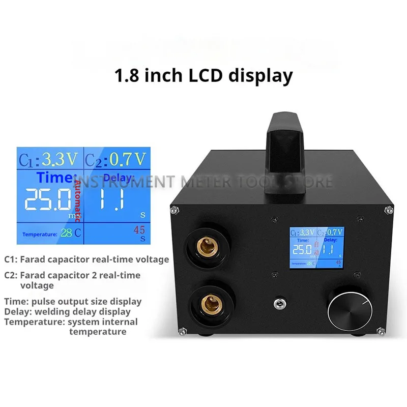 250 Gears Spots Welding Machine Double Capacitors Energy Storage Dual-pulse Welding 0.3mm Nickel Sheet 18650 Battery Spot Welder