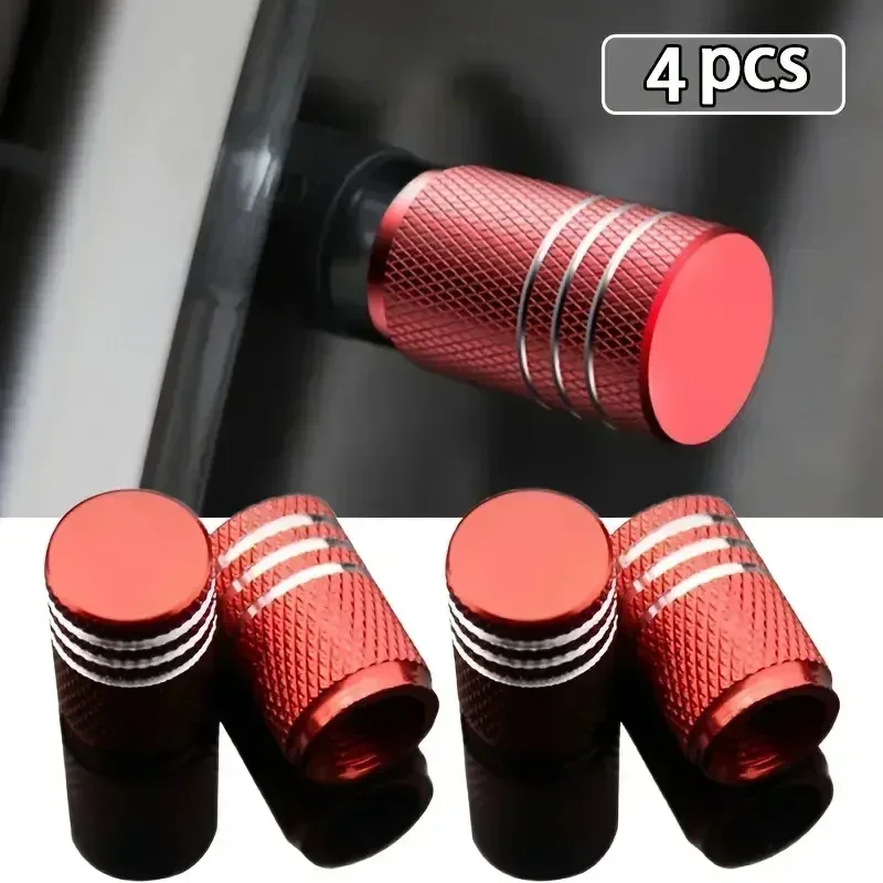 

Aluminum Alloy 4Pcs/Set Universal Car Tire Valve Cap Dust Cover Car Tire Valve Stem Caps For Audi Lexus Volkswagen BWM Tesla Car