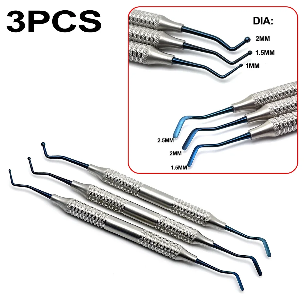 3Piece Dental Composite Resin Filling Spatulas Set Lightweight Non-Stick Coating for Dentists Teeth Repair and Filling Kit view 5