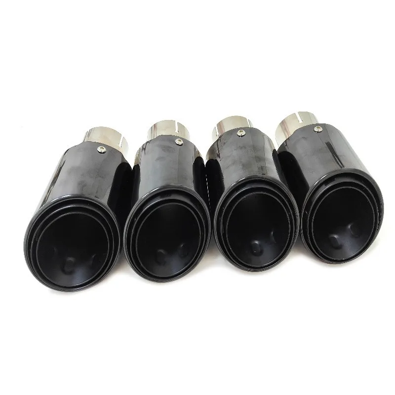 

CSZ Car Exhaust Tailpipe Modified Bright Black Sports Tips for Porsches Cayenne Panamera Macan Modified Car Accessories Exhaust