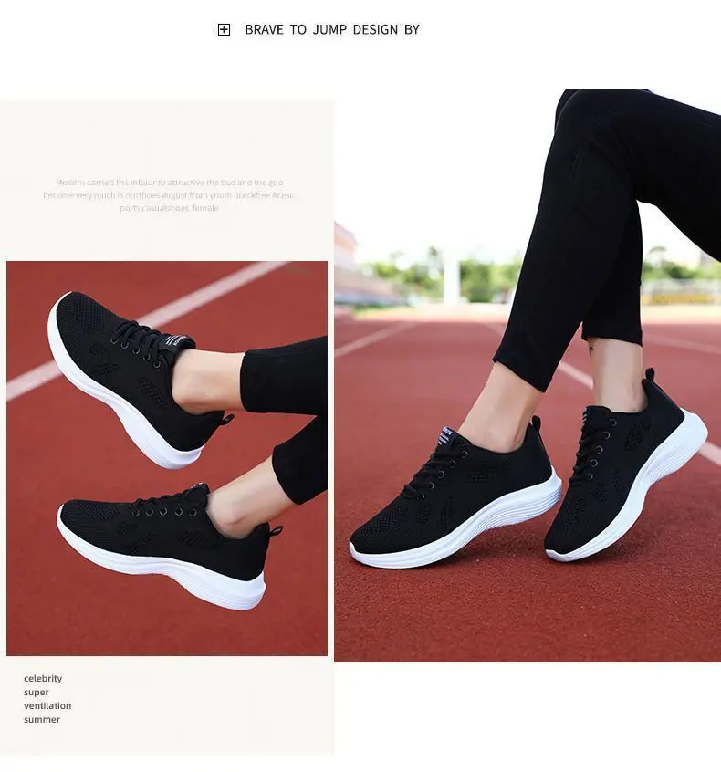 Damen-Sneaker zum Laufen, atmungsaktiv, mit Schnürung und Mesh-Material, rutschfest, leicht, bequem, ideal für sportliche Aktivitäten, zum Spazierengehen und für den Alltag. – Detail 10