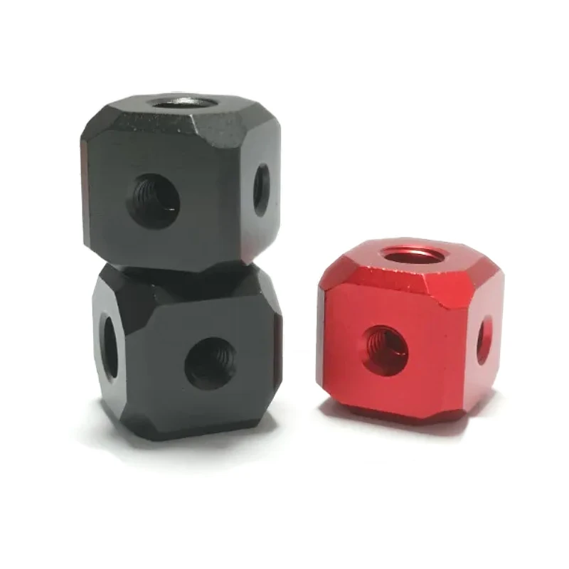 Aluminiumlegierung Mini Magic Cube Adapter mit 1/4" und 3/8" Schraubenlöchern, ARRI-Positionierungsloch für DSLR-Kamerakäfig und Stativmontage