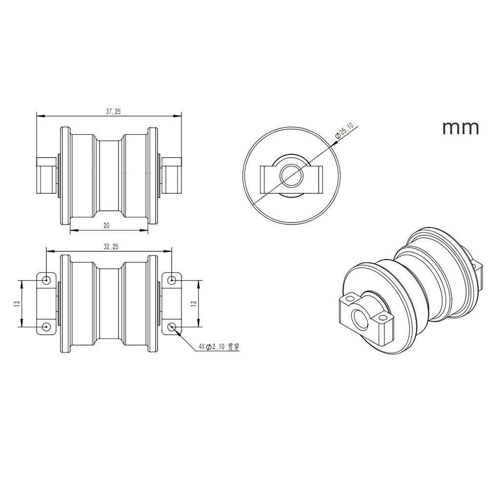 K970 supporto per escavatore ruota di carico 1/14 RC escavatore idraulico in metallo ruota di carico in acciaio inossidabile accessori per modelli