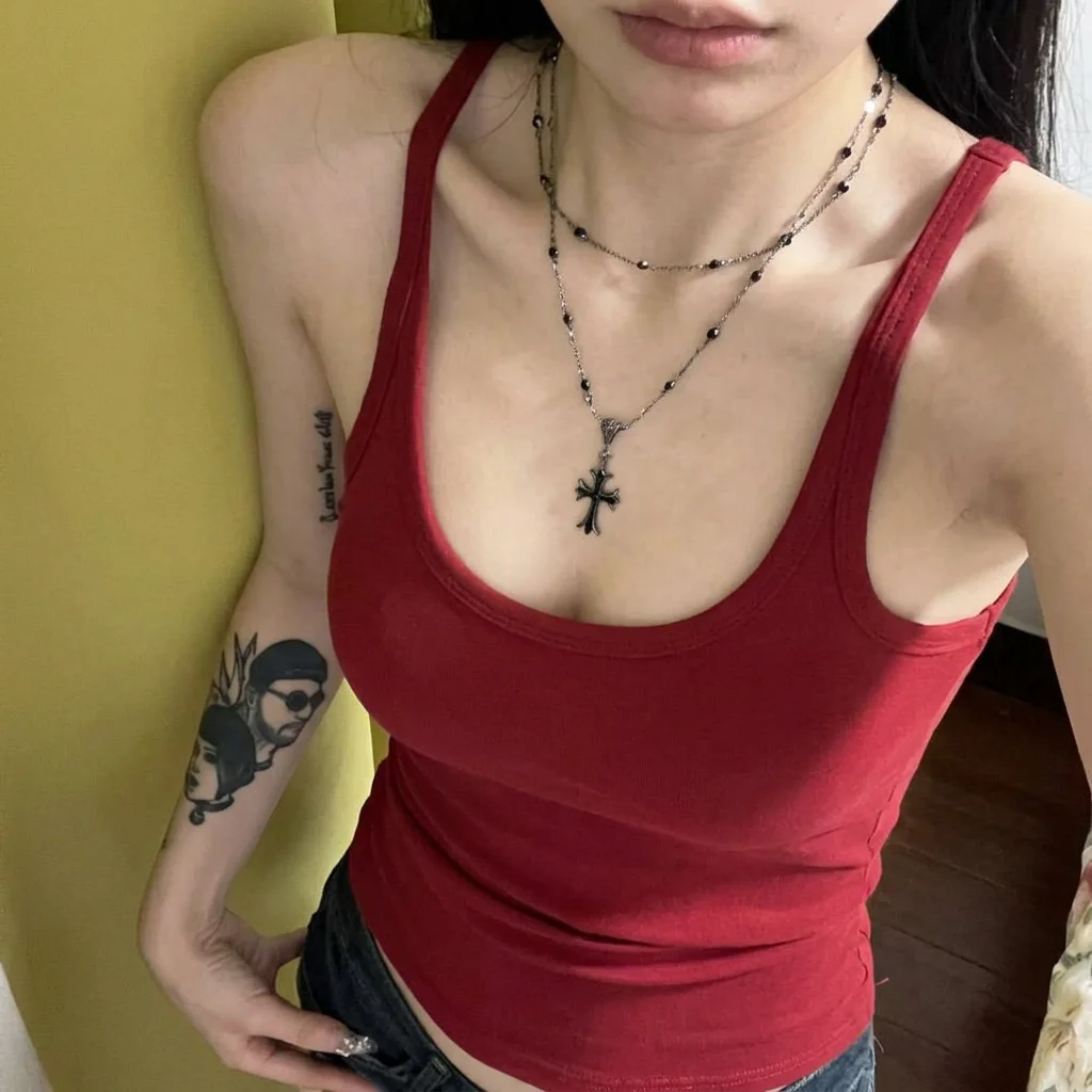 Vest Tank Top Moderate Weight Built-In Bra Camisole Women Camisole Top Breathable Halter Camisole For Daily Outings Casual