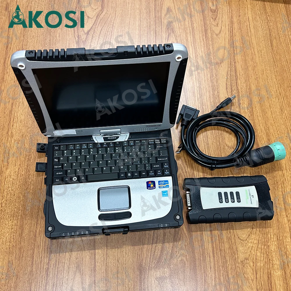 V5.3 AG CF Electronic Data Link V3 Diagnostic kit Service EDL V3 Advisor tractor loader truck+ CF19 laptop Ready to use