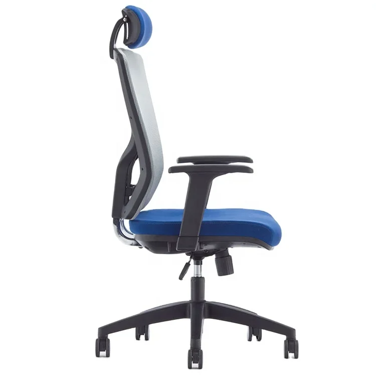 Cheap soft ergonomic office furniture executive chairs luxury blue fabric  chair