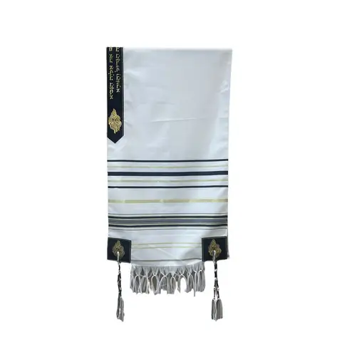 Tallit foulard messiatique Style feu prière Talit jérusalem Hanukkah châle 50x180cm