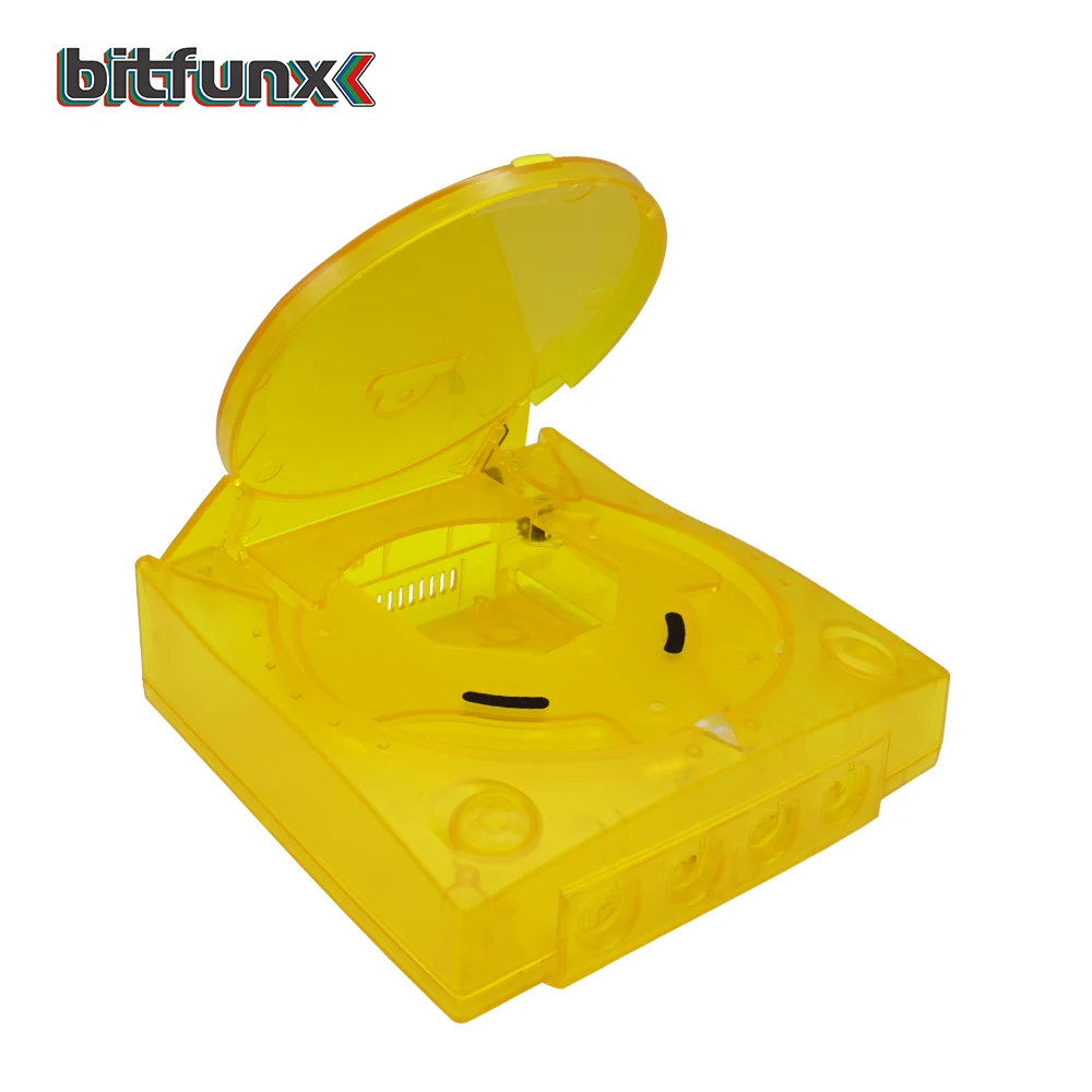 Bitfunx Ersatz-Kunststoffschale, durchscheinendes Gehäuse für SEGA Dreamcast DC Retro-Videospielkonsole, transparente Boxen