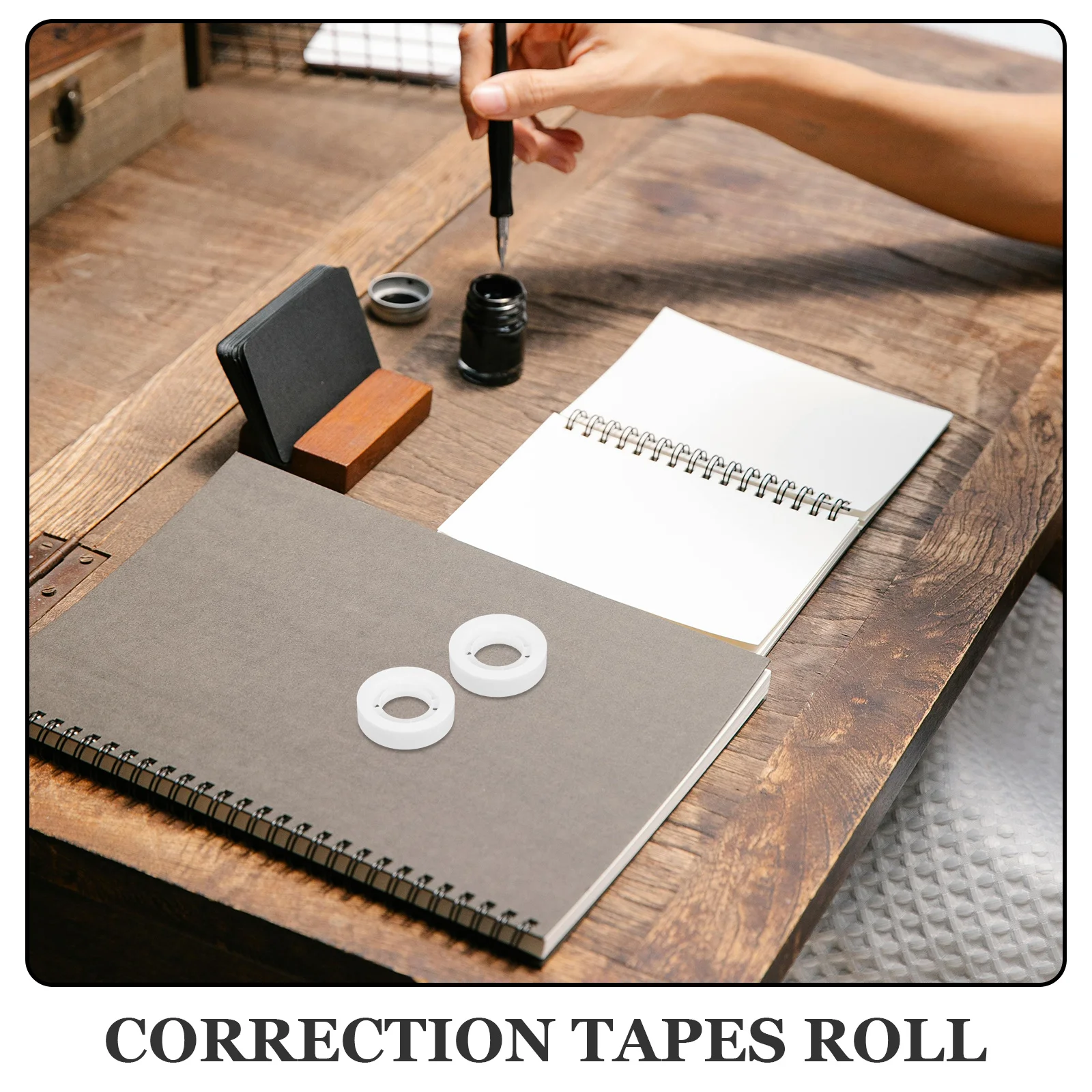 24 Gulungan Pita Perekat DIY Permukaan Matte yang Dapat Ditulis untuk Koreksi, Pembungkus Kado, Dekorasi, Organisasi Kantor