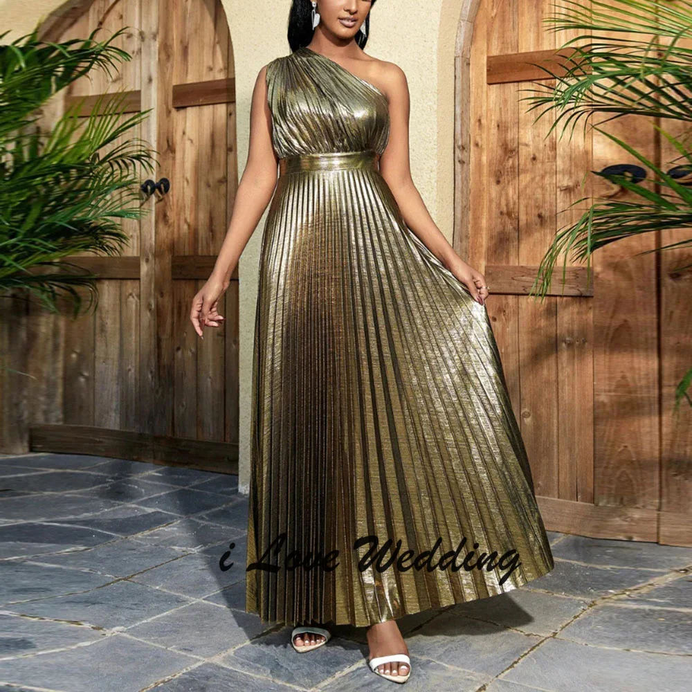 

Fashionable Sleeveless A-line Long Evening Bridal Dress Empire Backless Pleated Long Party Gown for Women Customized