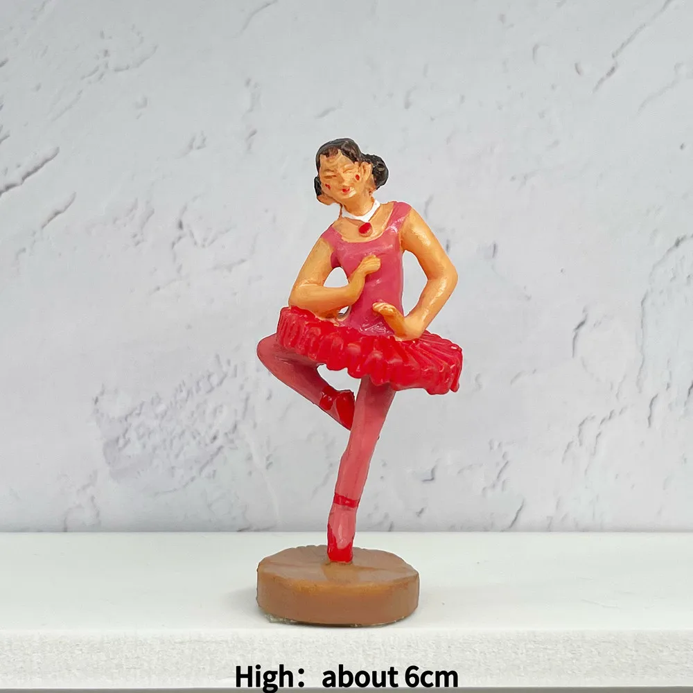 Dancer Miniature Figurines Fridge Magnet, Hand‑Painted Dance Character Resin Ornament, Travel‑Keepsake Gift