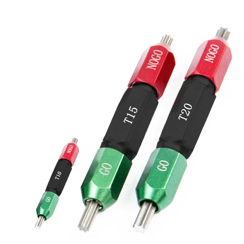 Calibres de rosca go-and-no-go, ISO10664/GB6188 TORX, Ferramenta de inspeção, Medição de soquetes de parafuso, T5 T6 T8 T10 T15 T20 T25