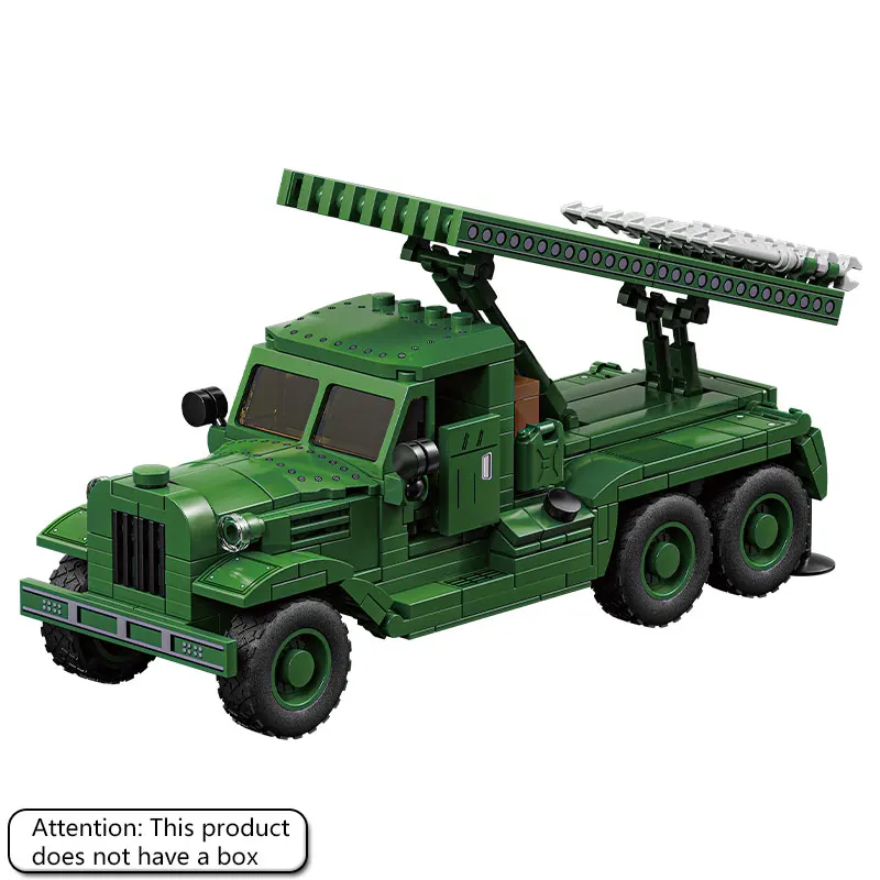 428 個のソビエト BM-13 ロケット砲ビルディングブロック、軍事パズル組み立ておもちゃ、子供の手作り DIY 組み立てモデル、