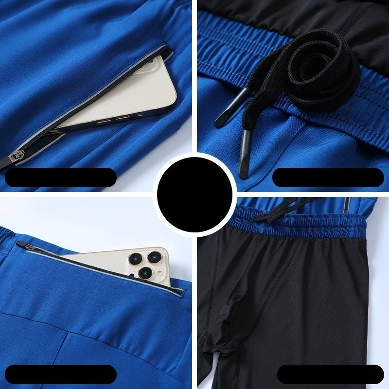 2025 Running Shorts Gym Fitness Bodybuilding Training Quick Dry Beach Short Pants Male Summer Workout Jogging Black Sweatpants