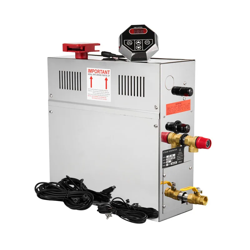 

STCMOET 12KW Steam Shower Generator Spa Kit Stainless Steel Waterproof Controller Bath Room Wet Steam Sauna Generator