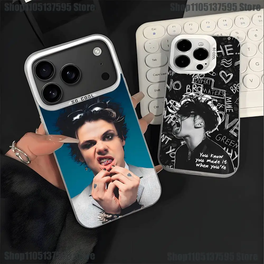 

Singer Cool Y-Yungblud Phone Case For iPhone 17,16,15,14,13,12,11,Pro,XS,Max,Plus,Mini,SE4,E White Matte Shockproof Cover