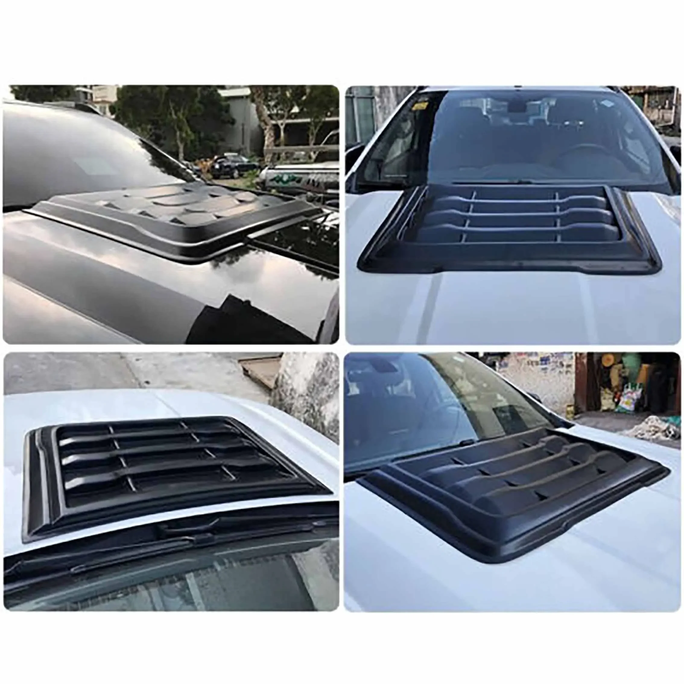 Bonnet Scoops Hoods Cover Car Vent Accessories For Ford Ranger Raptor 2015-2022 T7 T8 Wildtrak PX2 PX3 For  Everest Matte Black