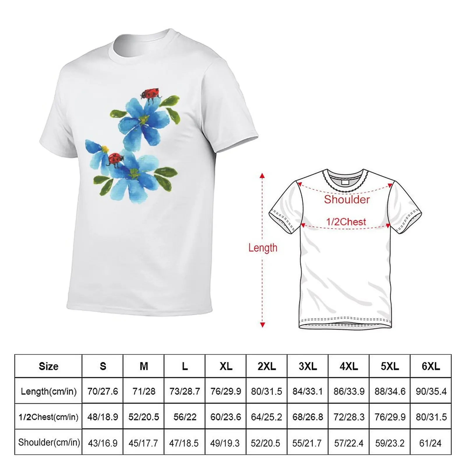 Ladybugs on Flowers T-Shirt cute clothes shirts graphic tee t shirts men