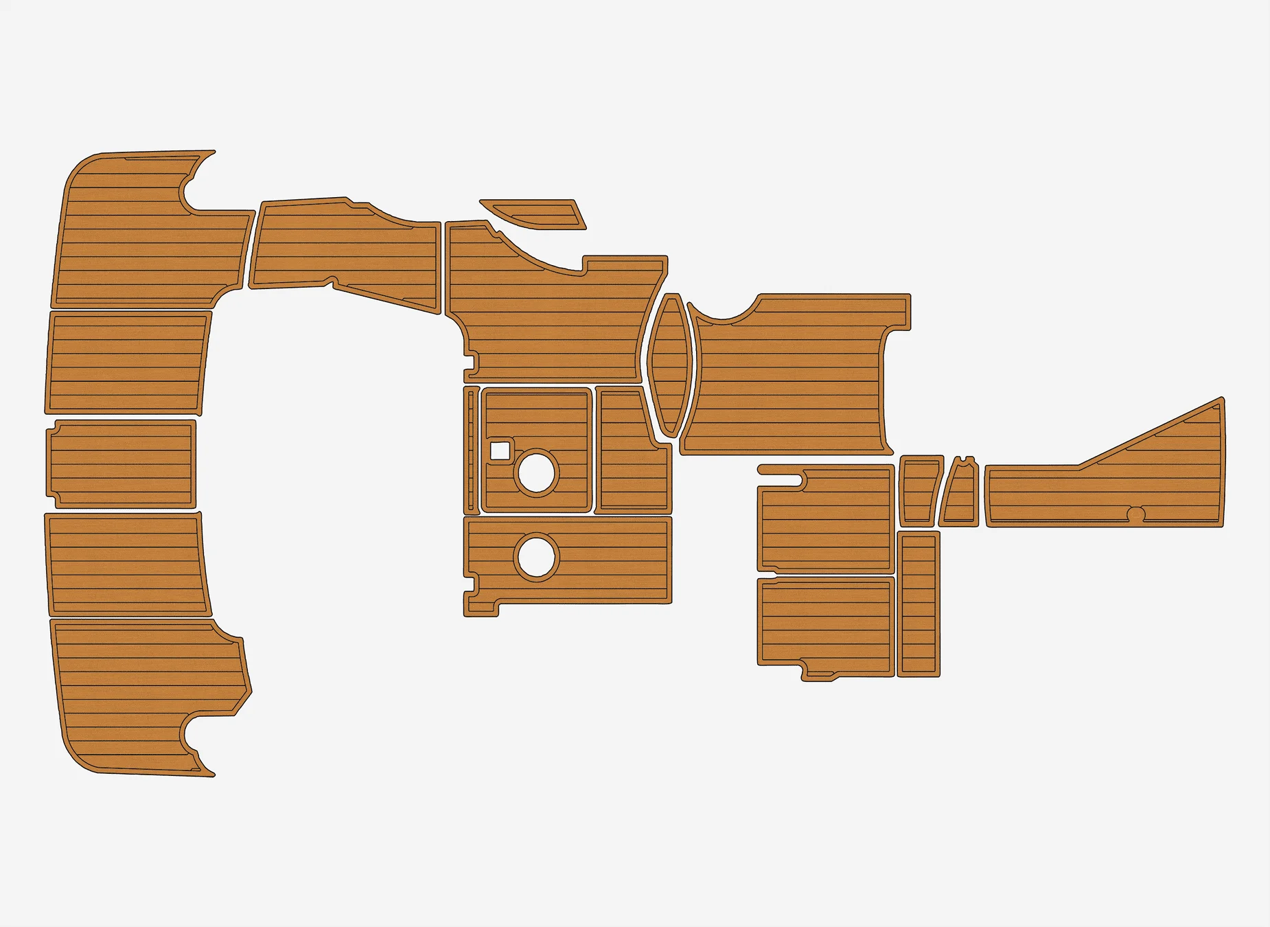 

2002-2010 Формула 37 шт. 1/4 дюйма, 6 мм, пена EVA, нескользящий ПВХ, тик, настил, морской коврик, домашний ковер, морской пол