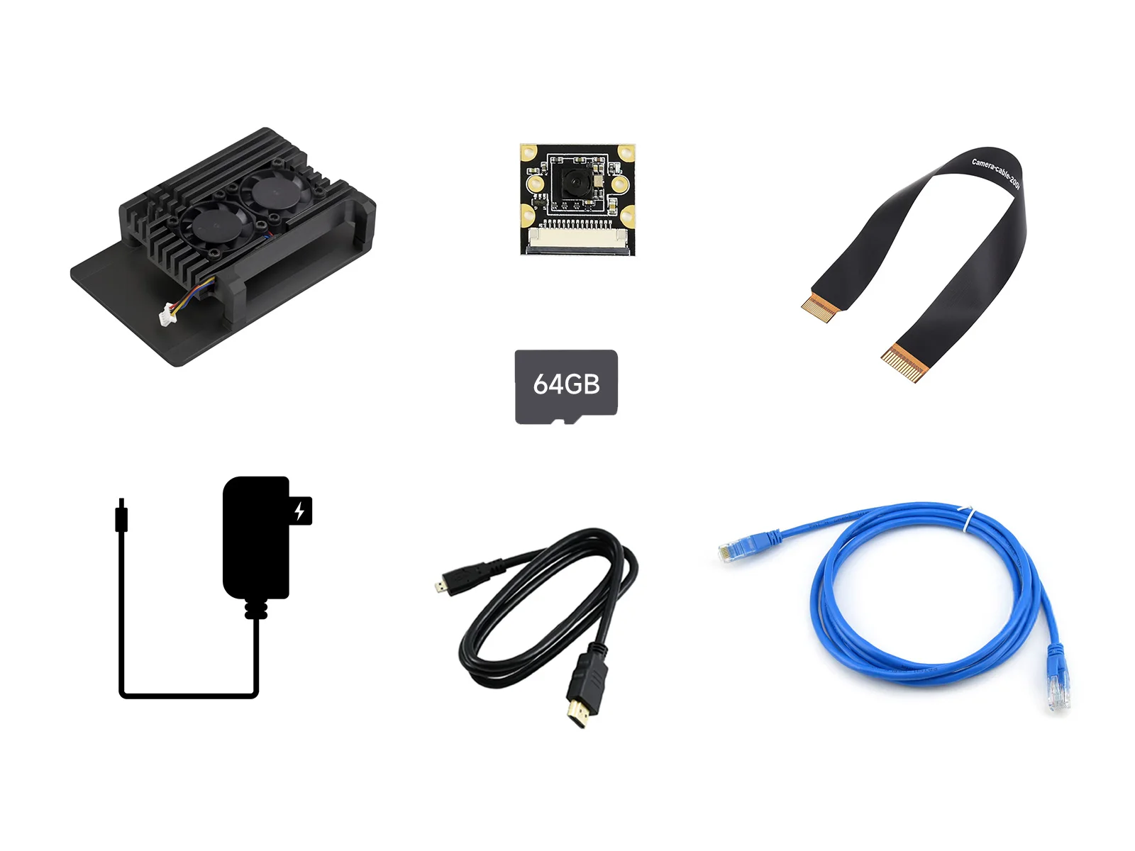 

Raspberry Pi 5 Camera Kit Acc A, B, C,IMX219 Camera (with cable) ×2, Case, Power Supply for Raspberry Pi 5(not included)