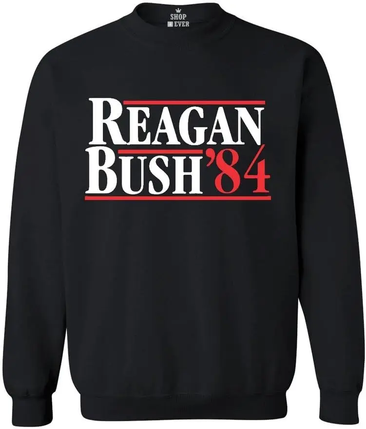 

shop4ever Reagan Bush 84 Толстовки Presidential Campaign с круглым вырезом