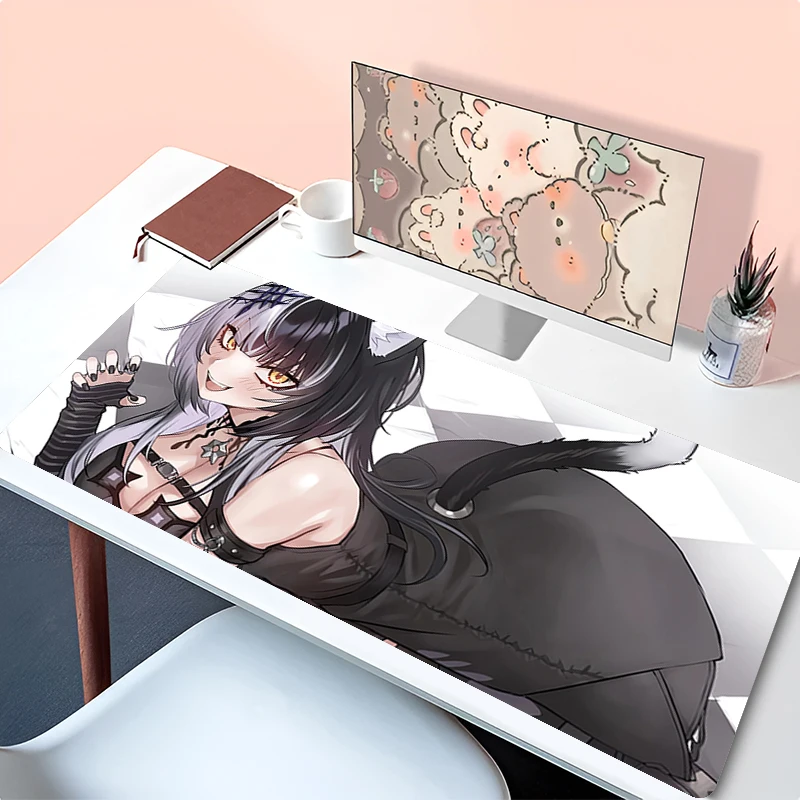 Mousepad Anime Mouse Pad Gaming Accessories Office HD Keyboard Pad Large Desk Mat PC Hololive Shiori Novella Rubber Extended Pad