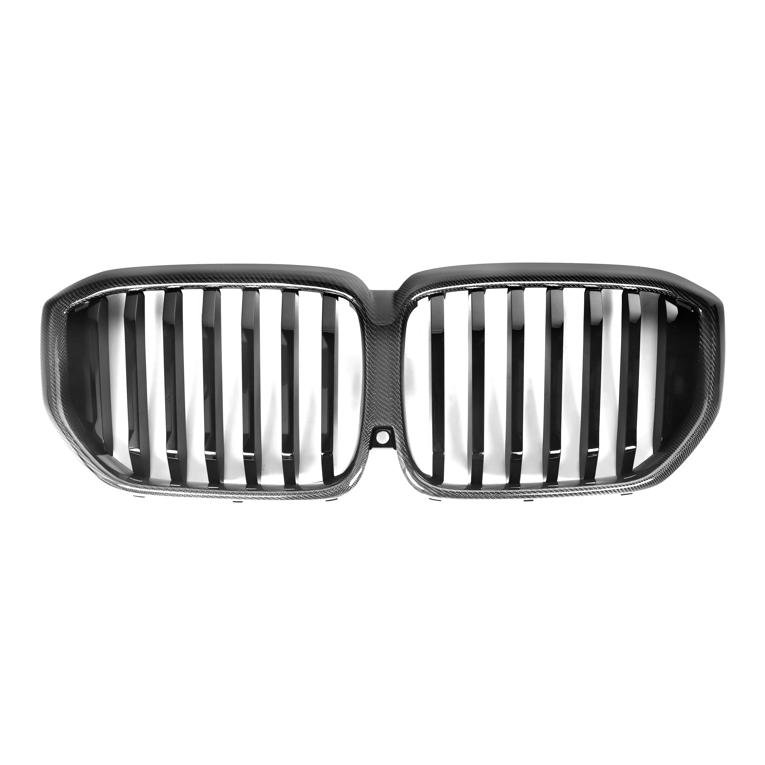 G05 Grill Front Bumper Carbon Fiber ABS Gloss Black Single Slat Grille Auto Part For BMW X5 G05 LCI 2023-IN G05 Front Grille