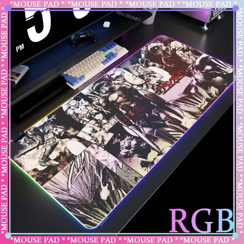 Goblin Slayer Mouse Desktop protection RGB Anime desk pad mouse Computer pad Game console mechanical desk LED gaming mouse pad