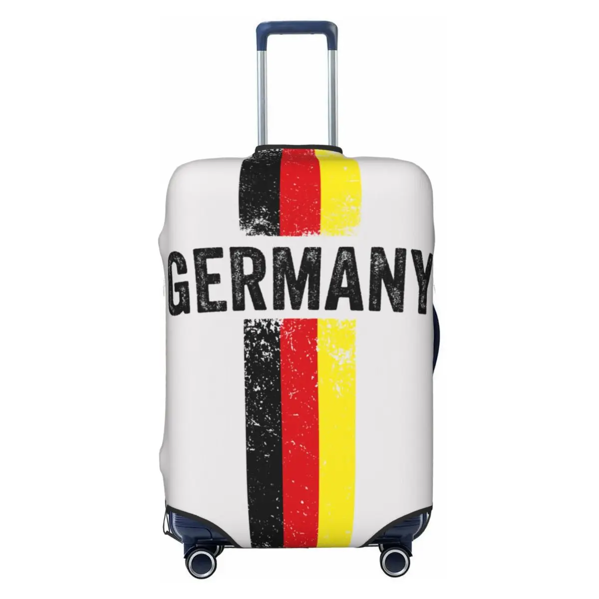 

Пользовательские пользовательские чехлы для багажа с флагом Германии, моющиеся немецкие чехлы для дорожных чемоданов Deutschland Pride