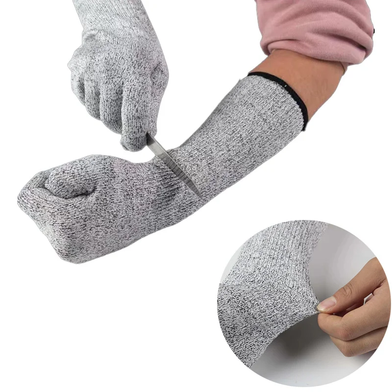 1PC Level 5 HPPE Cut Resistant Arm Sleeve Breathable Skin-friendly Cut-Resistant Anti-puncture Arm Protection Anti Cut Gloves