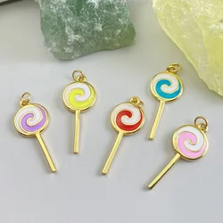 Bohemian Candy Lollipop Charm Jewery Diy Women's Necklace Earrings Bracelet High Quality Zircon Jewelry Resin Accessories